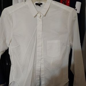 White Button down long shirt